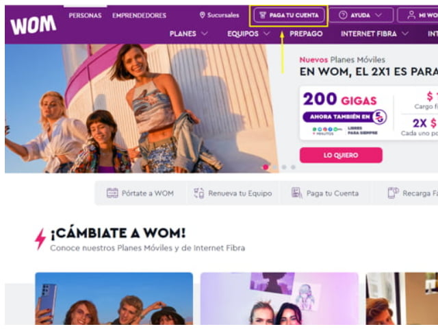 Cómo pagar tu cuenta Wom paso a paso